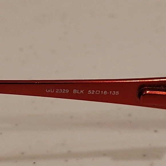 Guess GU 2329 Black Rectangular Eyeglasses Frames 52-16-135 - Picture 6 of 9